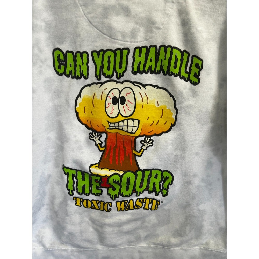 Toxic Waste Sour Candy Hoodie Women XL White Camo Double Graphic Kangaroo Pocket - Picture 5 of 9